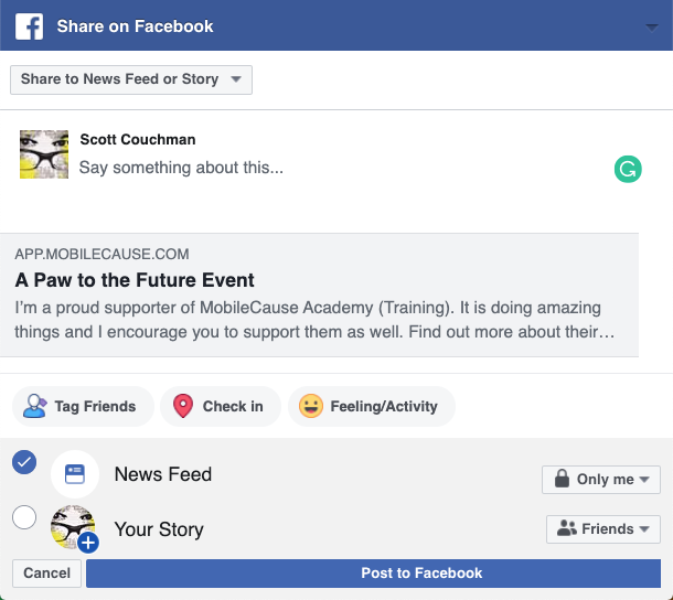 Facebook Share