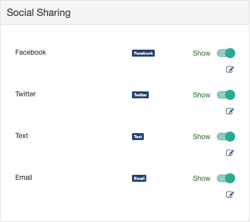 Social Sharing Section