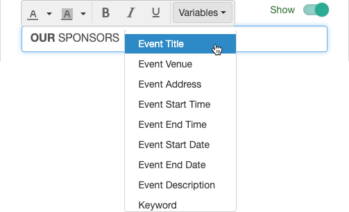 Sponsor Title Edit