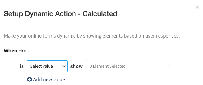 Dynamic Action - Base Checkbox