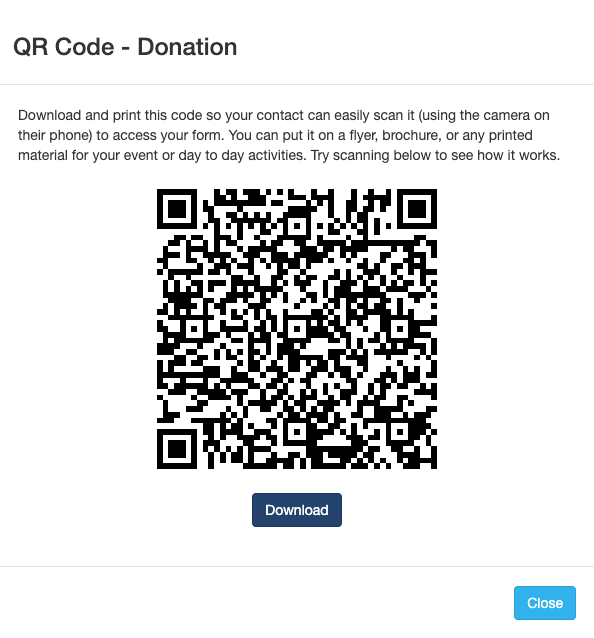 Generated QR Code