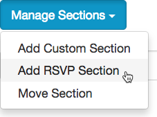 Menu - Manage Sections