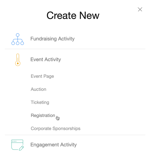 Pop Up Registration