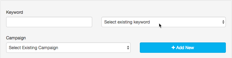 Select Existing Keyword