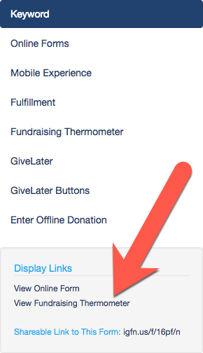 View Fundraising Thermometer