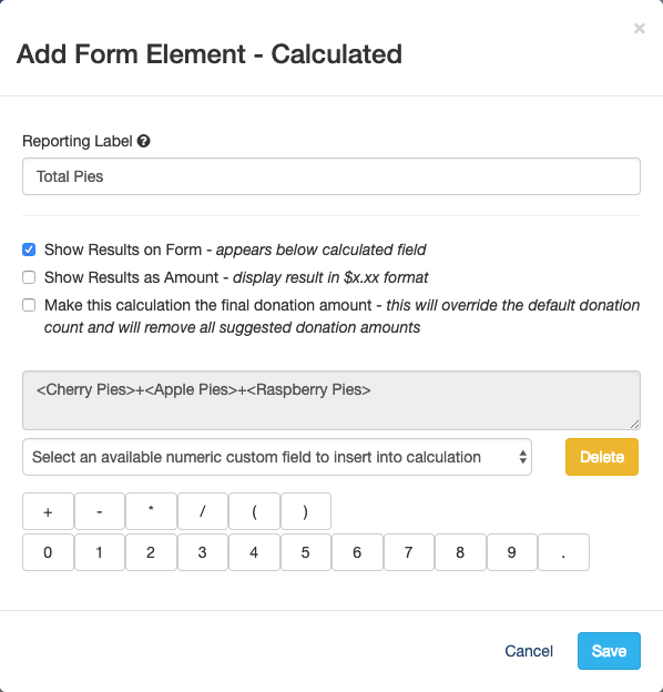 Calculated Units