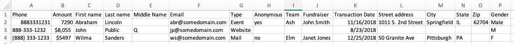 Bulk Sample CSV