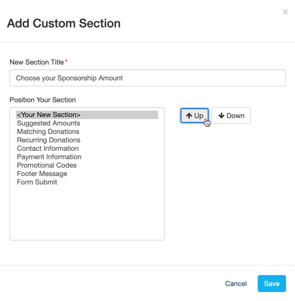 Add Descriptive Custom Section