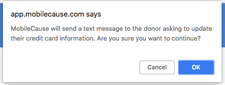 Recurring Text Warning