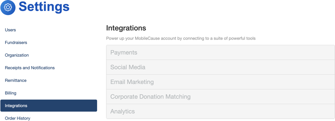 Integrations Category
