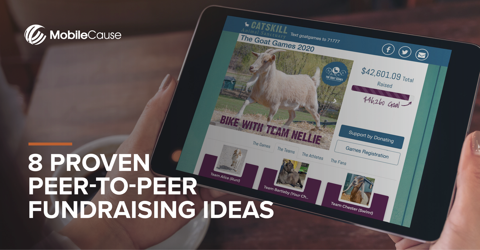 8 Proven Peer-to-Peer Fundraising Ideas Infographic Title