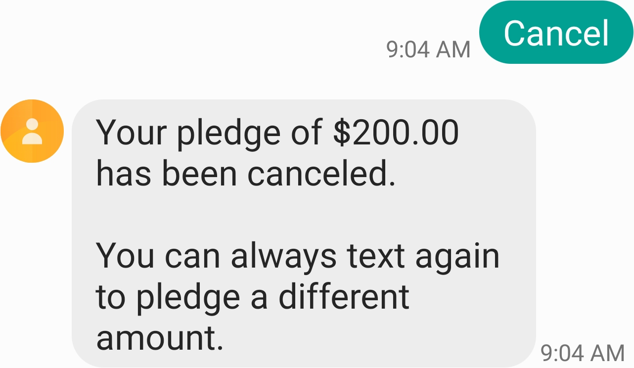 Cancel Pledge
