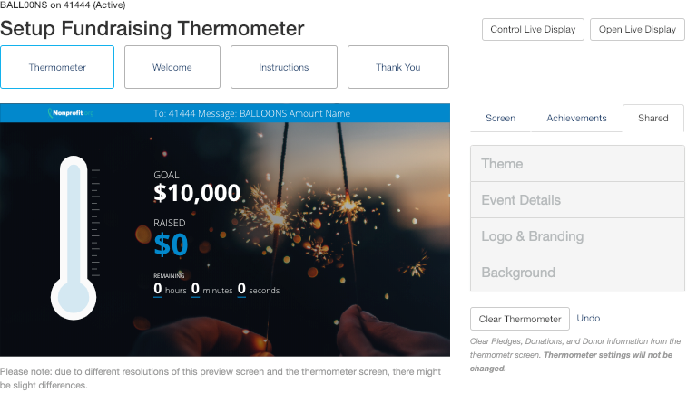 Fundraising Thermometer