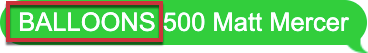 Text Message Keyword Highlighted