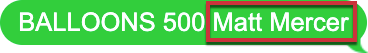 Text Message Name Highlighted