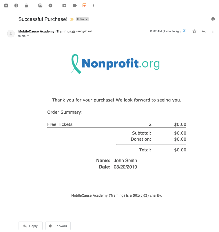 Purchase Email