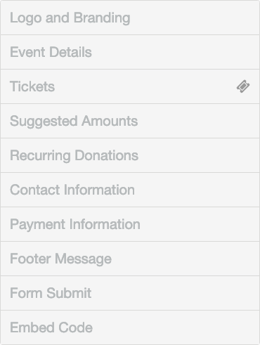 Ticketing Sections