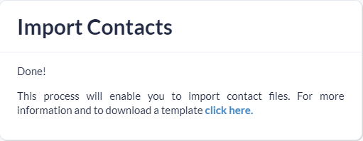 Importing Contacts Done