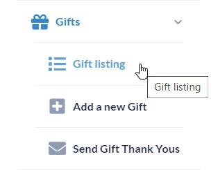 Gifts - Gifts Listing