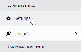 Setup & Settings - Settings