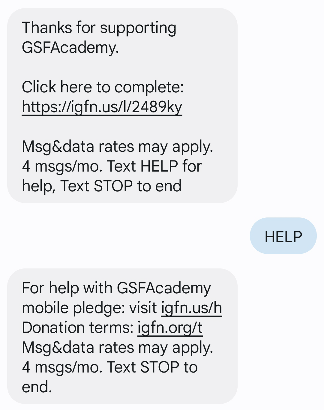 Keyword and Help Texts