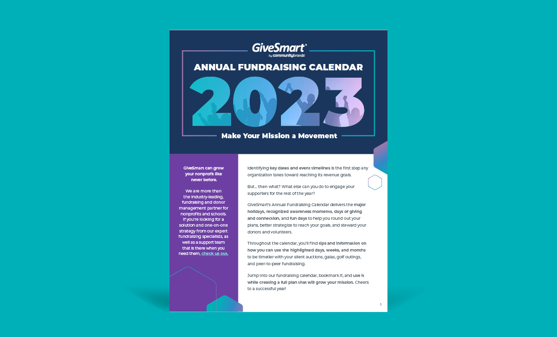 2023 Annual Fundraising Calendar