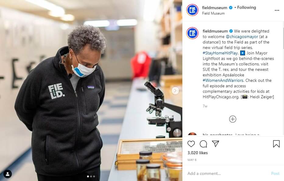 The Chicago Field Museum held behind the scenes, virtual tours with Chicago Mayor Lightfoot