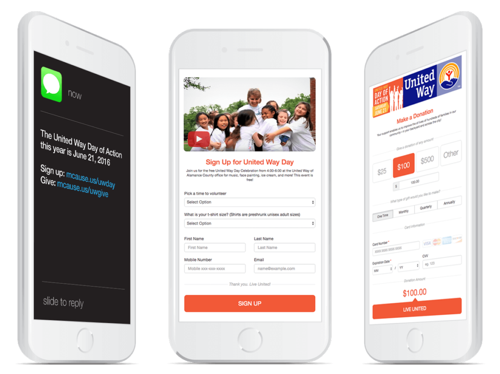 Quick Text Message Links to Engage Supporters - GiveSignup