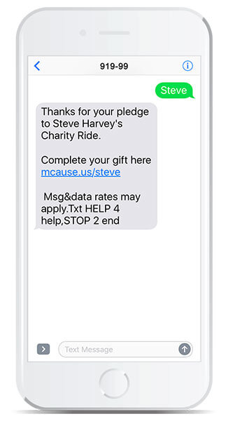 Text-to-donate example