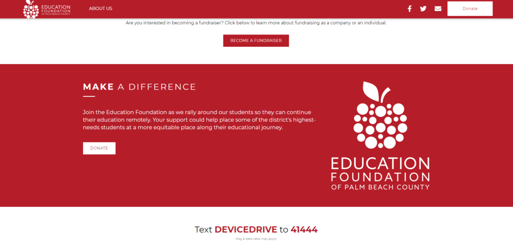 Education Foundation of Palm Beach County's device drive for students during COVID-19 pandemic