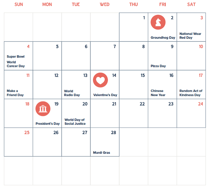 February calendar