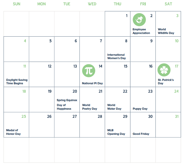 March calendar