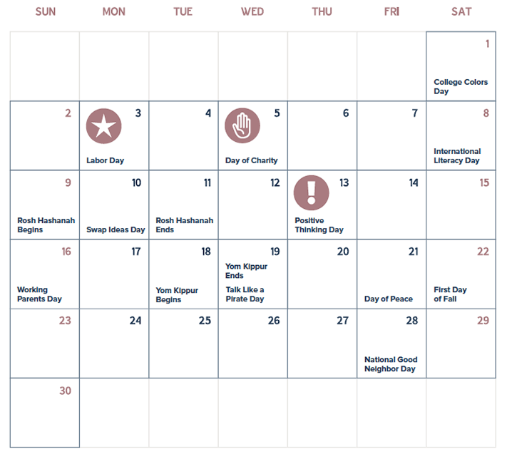 September calendar