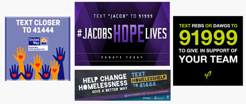 Text-to-donate posters