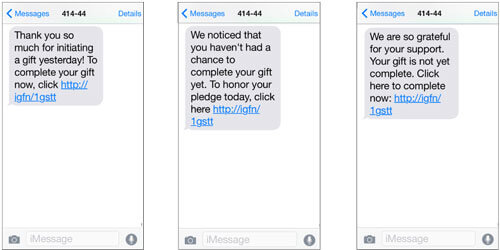 Text-to-donate messages