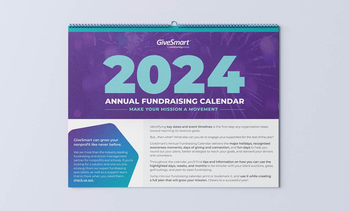 GiveSmart 2024 Annual Fundraising Calendar