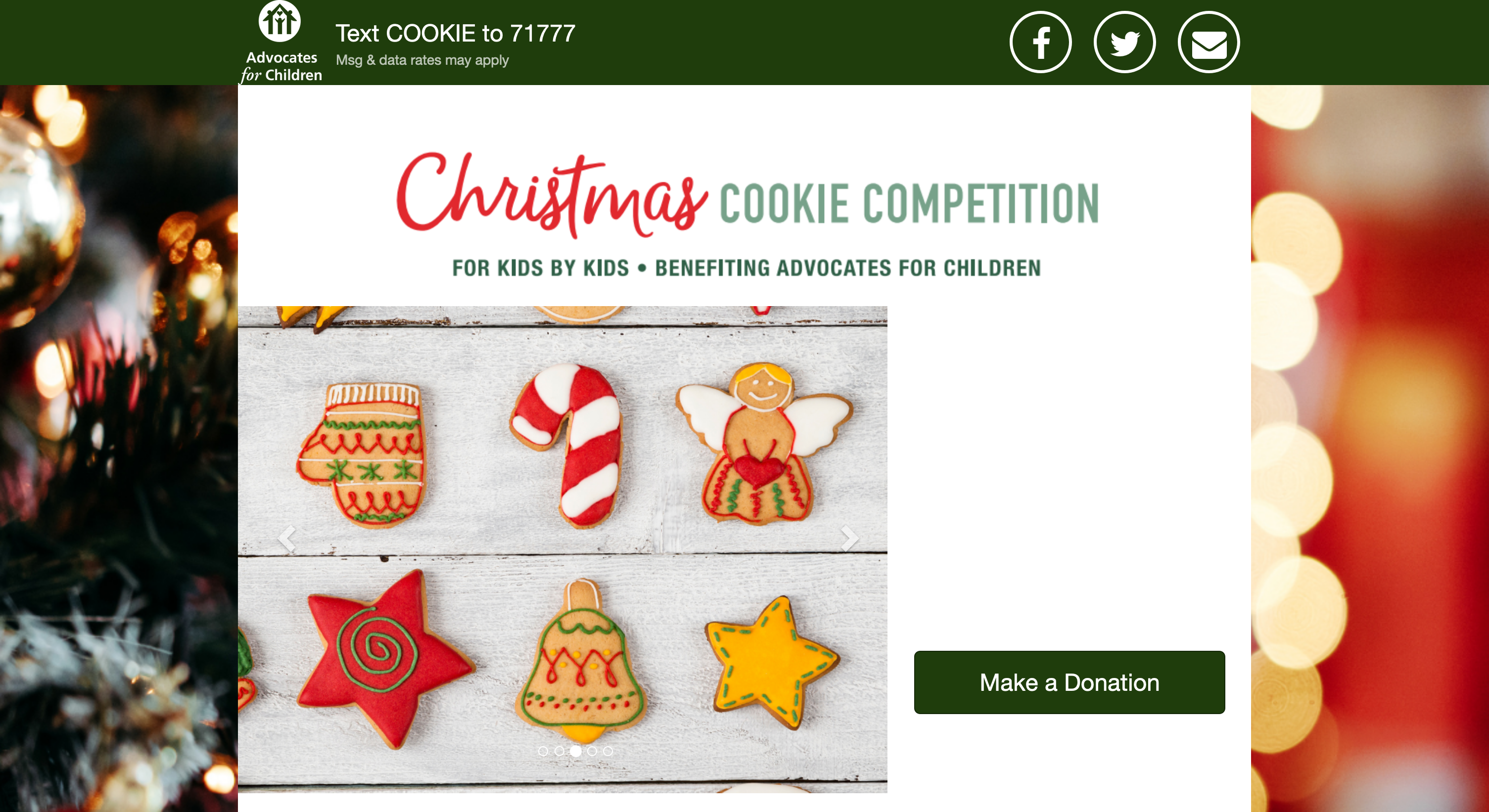 Advocates for Children Christmas Cookie Competition