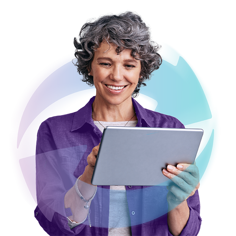 GS XS Competitor Takeaway LP_Smart switch header image Person using GiveSmart